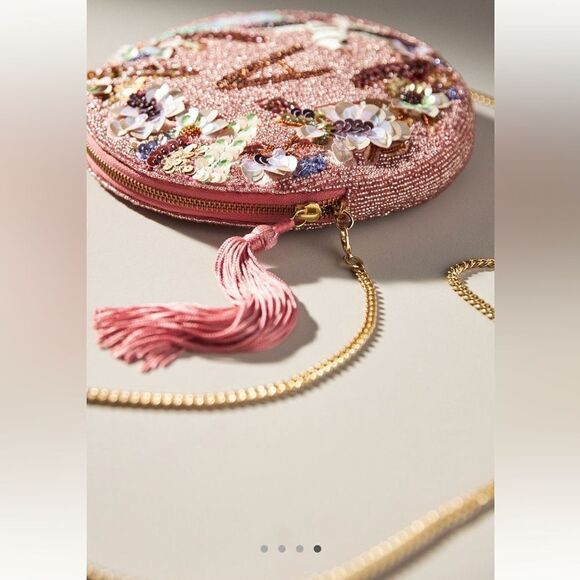 Holiday Monogram  Embellished Pouch. Letter A - Picture 4 of 6